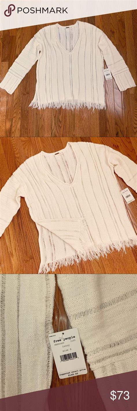 Nwt Free People Ocean Drive Ivory Sweater Nwt Free People Ocean Drive Sweater Ivory Size Small