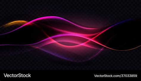 Gradient Violet Neon Color Wave Abstract Light Vector Image