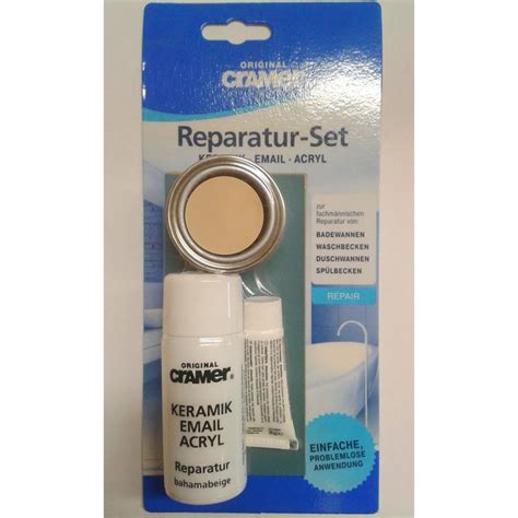 Die paste lässt sich einfach auftragen und ist bis zu einem temperaturbereich von 60 °c hitzebeständig. Cramer Email Acryl Reparatur Set für Wannen Waschtische ...