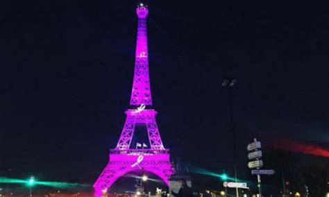 The Eiffel Tower Looked Pretty In Pink For Breast Cancer Awareness