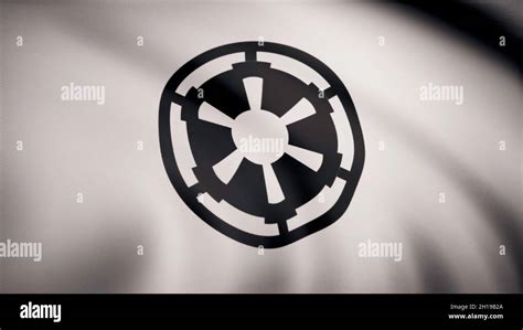 Star Wars Galactic Empire Flag Is Waving On Transparent Background