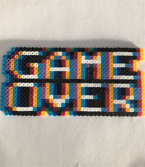 Game Over Perler Bead Sign Etsy