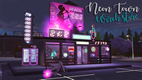 Neon Town Witch Store From Wiz Creations • Sims 4 Downloads