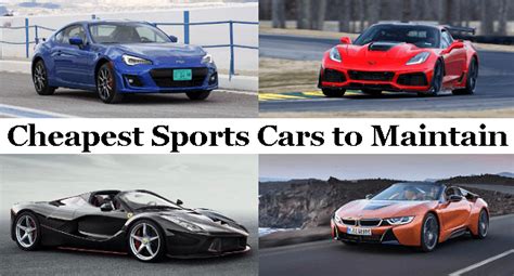 12 Cheapest Sports Cars To Maintain And Repair Fun And Easy