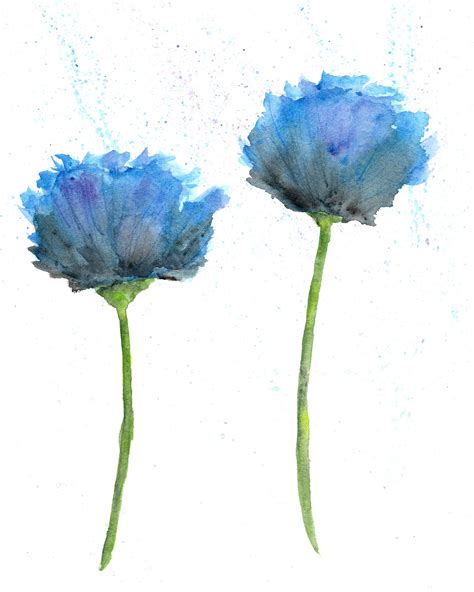 Thimble Sparrow Watercolor Poppies