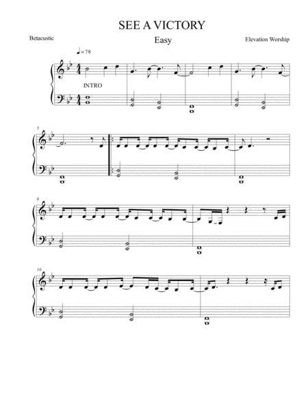See A Victory Elevation Worship Steven Furtick Sheet Music Easy Piano