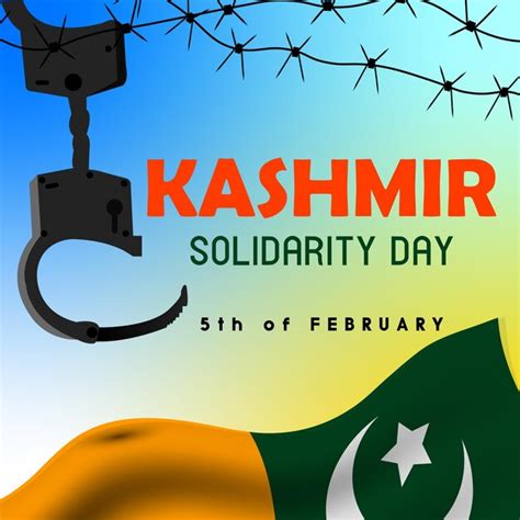 Premium Vector Kashmir Solidarity Day Banner With Flag Vector