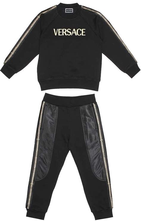 Versace Kids Embroidered Cotton Tracksuit Girls Fashion Clothes