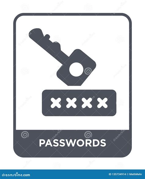Passwords Icon In Trendy Design Style Passwords Icon Isolated On White Background Stock Vector