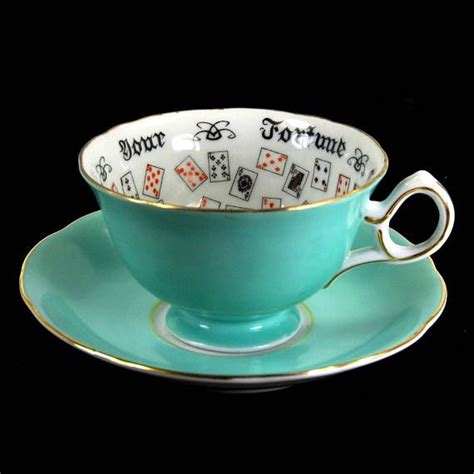 Antique Cup Of Knowledge Fortune Telling Teacup Blue Tea Leaf Etsy