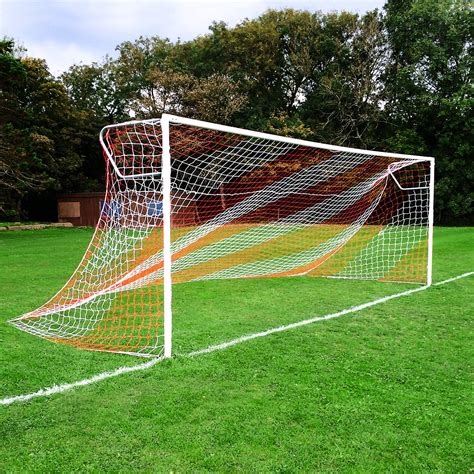 buy net world sports 24ft x 8ft full size striped football goal net 3mm single choice of