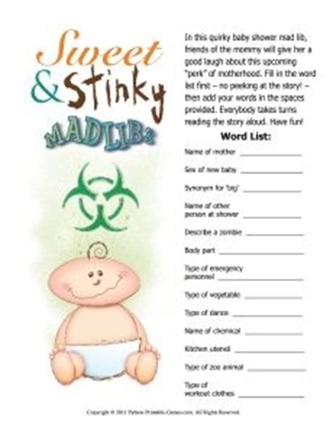 Baby Shower Games To Print And Play Today Baby Shower Mad Libs