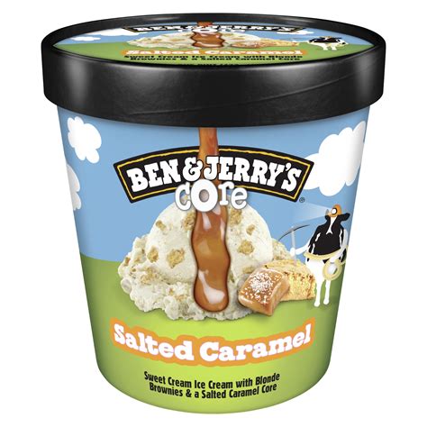 Ben Jerry S Salted Caramel Core Sweet Cream Ice Cream Pint 16 Oz