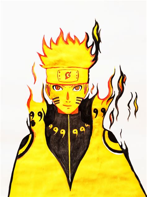 Naruto Bijuu Mode Drawing