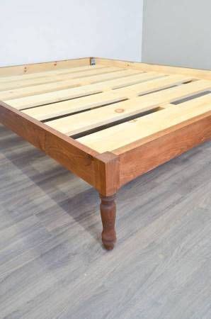 Solid Wood Turned Leg Platform Bed Frame - furniture - by dealer