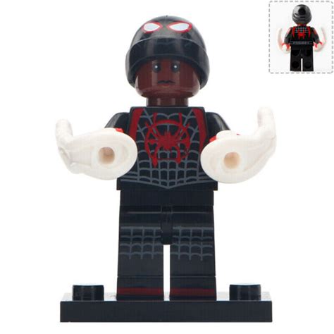 Miles Morales Minifigure Marvel Spiderman Figure For Custom Lego