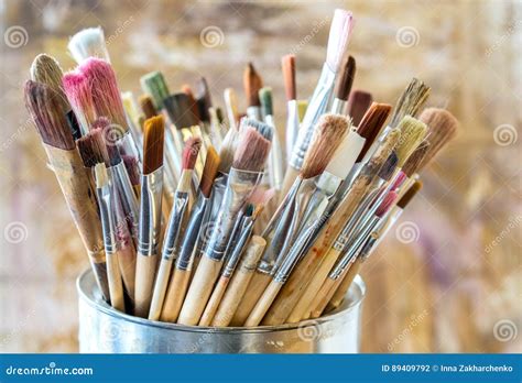 Artist Paint Brushes Stock Photo Image Of Brushes Artist 89409792