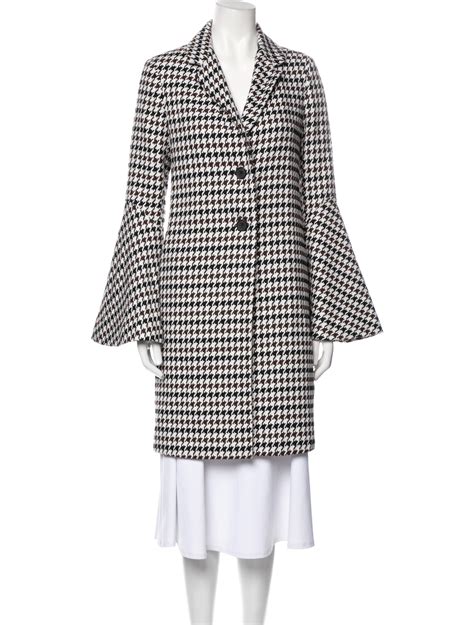 Derek Lam Tweed Pattern Coat White Coats Clothing Der60384 The