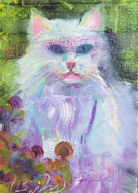 Garden Cat Painting By Tammy Burks Fine Art America
