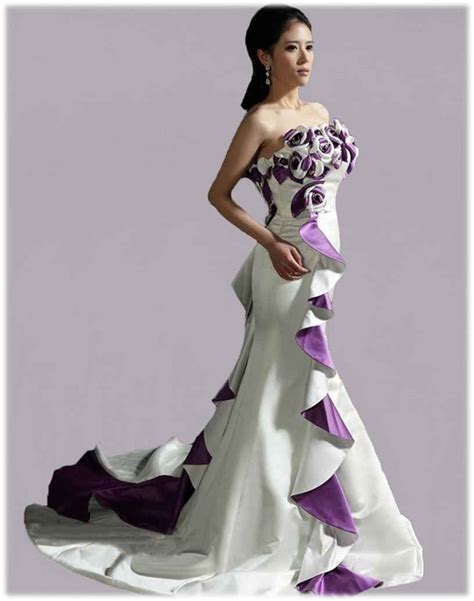 Amazing White And Purple Wedding Dresses Ladystyle