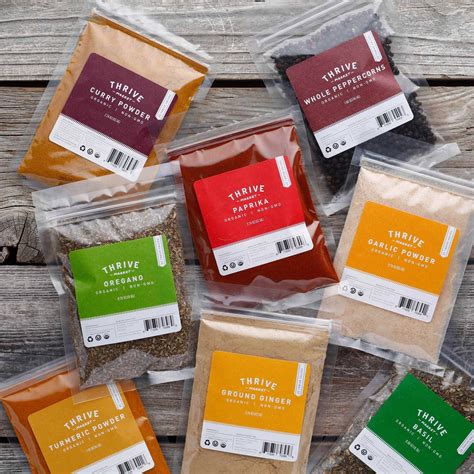 Organic Spices Kit Thrive Market Organic Food Packaging Frozen Food