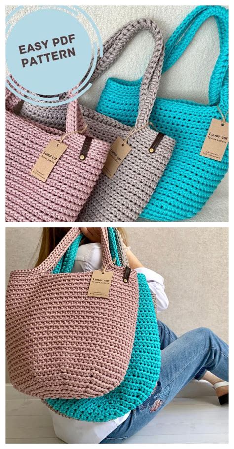 Crochet Tote Bag Pattern Easy Ideas The Whoot Crochet Handbags