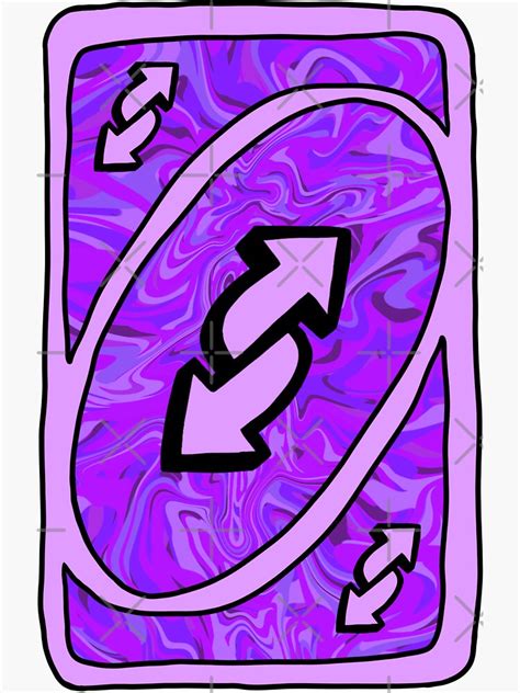 Trippy Purple Uno Reverse Card Sticker For Sale By Shred Lettuce