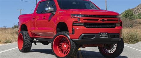 2019 Chevy Silverado Red Dead Redemption Rolls 26 Inch Forgiatos