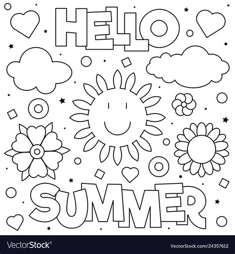 Hello Summer Coloring Page Crayola Com Free Printable Summer Coloring
