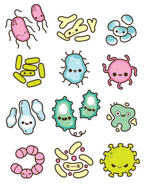 Bacteria Clipart Virus Clipart Microbe Clipart Germ Etsy