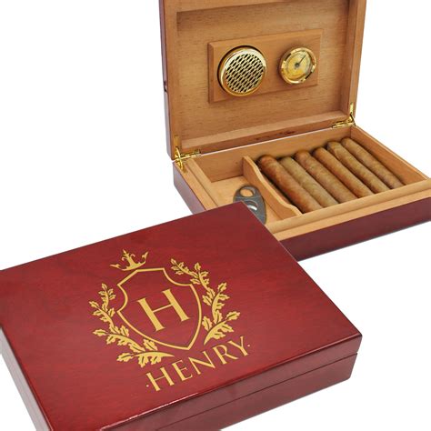 Cigar Box With Humidor Monogram Cigar Box Humidor Custom Cigar Humidor Set Personalized