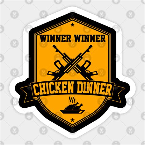 Winner Winner Chicken Dinner Pubg Sticker Teepublic