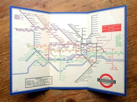 1933 London Underground Pocket Map Hc Beck 33 3636 Iconic Antiques