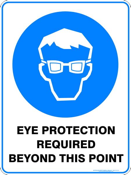 Eye Protection Required Buy Now Discount Safety Signs Australia