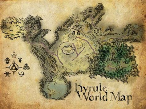 Hyrule World Map Ocarina By Ajb3art On Deviantart World Map