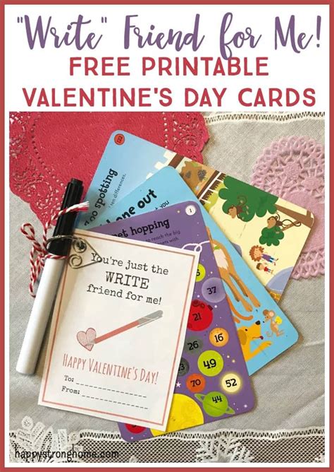 Looking for valentine card sayings to help you write the perfect message to your special someone? Free "Write" Friend Valentine's Day Card Printable {Make & Give} - Happy Strong Home