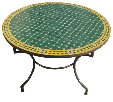 Moroccan Mosaic Table 48 Round Mediterranean Outdoor Dining Tables