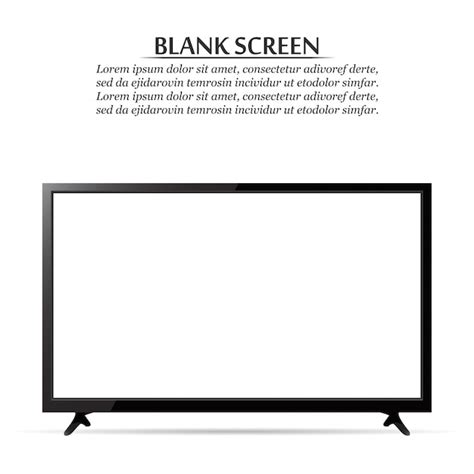 Premium Vector Blank Screen Realistic Tv On A White Background