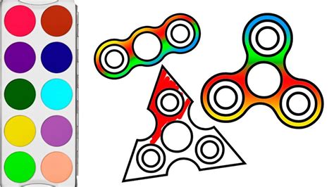 🎨 Dibuja Y Colorea 🎨 Como Dibujar Y Colorear Un Fidget Spinner