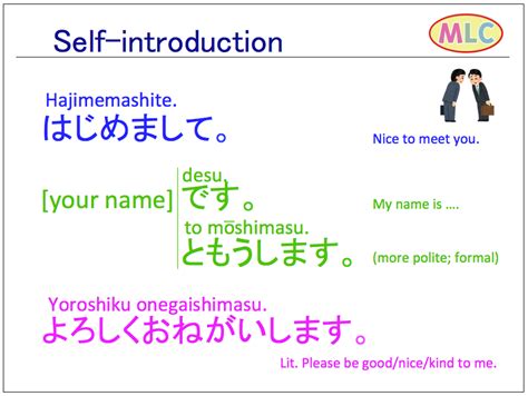 how to introduce yourself in japanese mlc japanese language school in tokyo