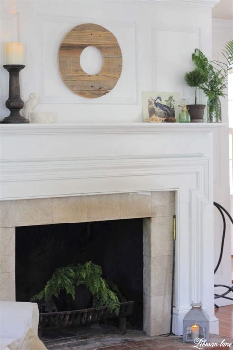 Beautiful Summer Mantel Decor Ideas With Greenery And Farmhouse Style