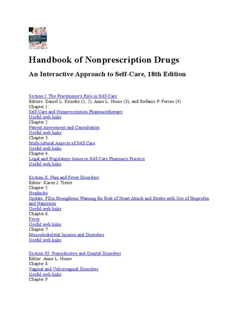 Handbook Of Nonprescription Drugs Pdf Clinical Medicine Medicine