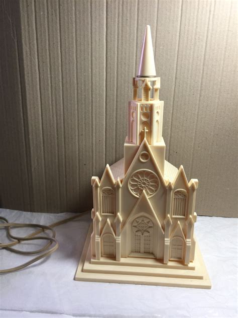 Vintage Raylite Paramount Musical Lighted Cathedral Church Christmas