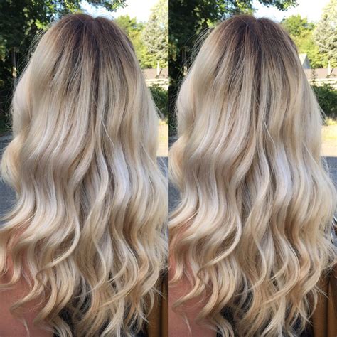 In Love With This Creamy Blonde Dark Root Effect Blonde Hair With Roots Roots Hair Blonde