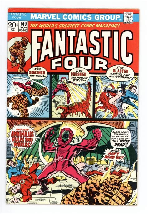 Fantastic Four 140 Vgfn Origin Of Annihilus Androids Amazing Comics