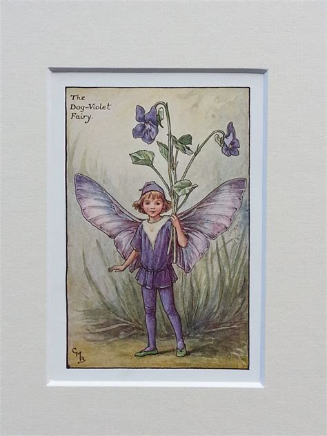 Flower Fairy Vintage Print Dog Violet Fairy Cicely Mary Barker Etsy