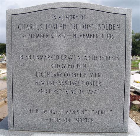 Buddy Bolden Grave Marker In Memory Of Charles Joseph Bud Flickr