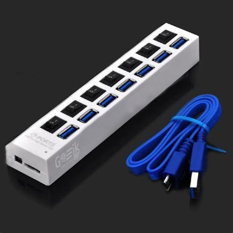 Anything from keyboards and mice, to music players and flash drives. HUB USB 3.0 com 7 portas USB e Botão ON/OFF - Branco