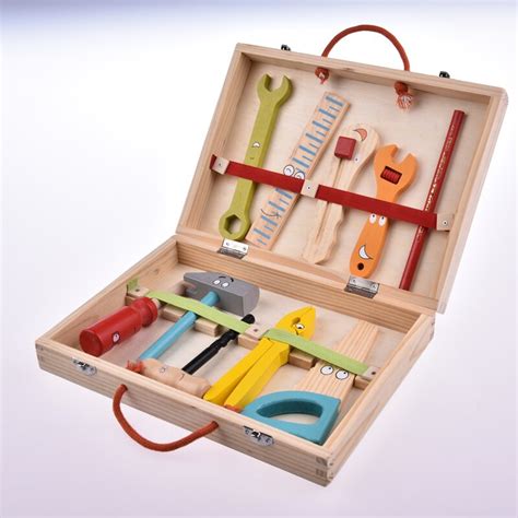 2016 Year 10pcsset Baby Toys Maintenance Box Wooden Toy Tools Kids