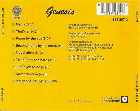 The First Pressing Cd Collection Genesis Genesis